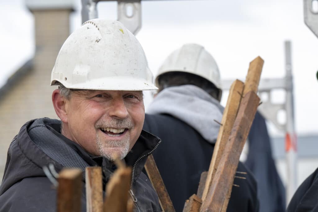 Portrait of experienced tradesman with hard hat
