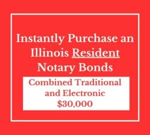 Illinois Resident Notary Bond instant purchase for Combined Licenses.