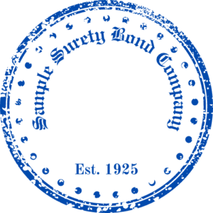 This is an image of what a surety bond company seal looks like on a surety bond.