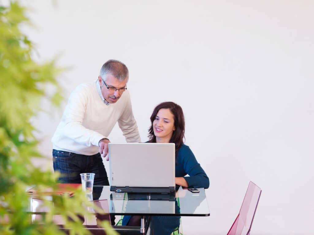 Co-workers in office