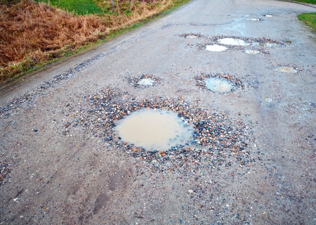 The roads of a countryside.