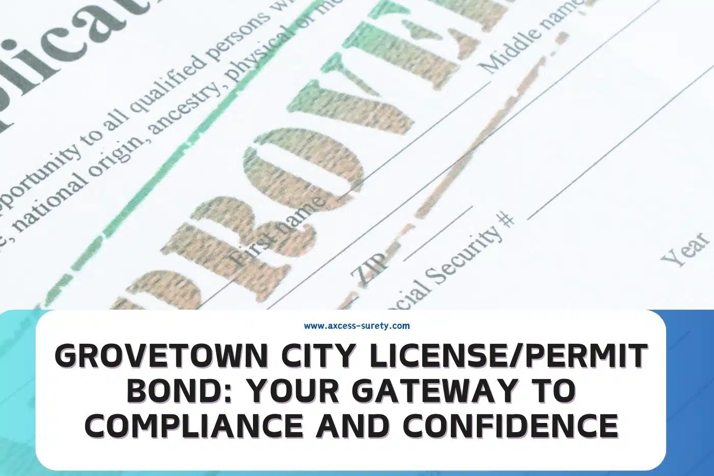 Grovetown City License/Permit Bond: Your Gateway to Compliance and ...