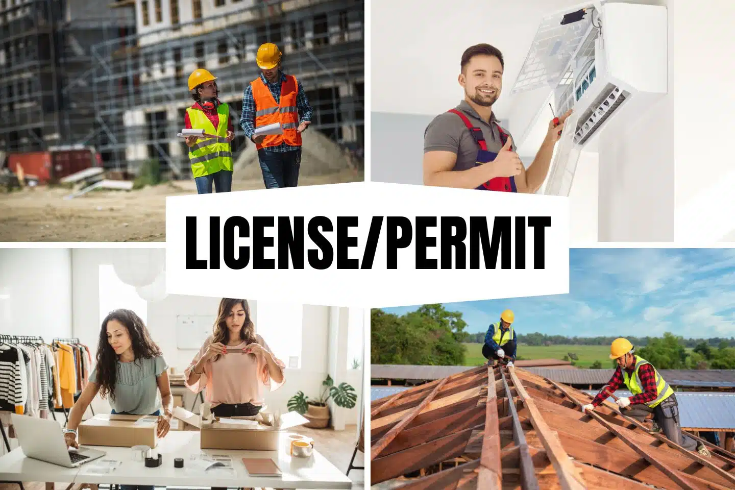 A collage of Contractors, service provider, retail businesses, and developers images.