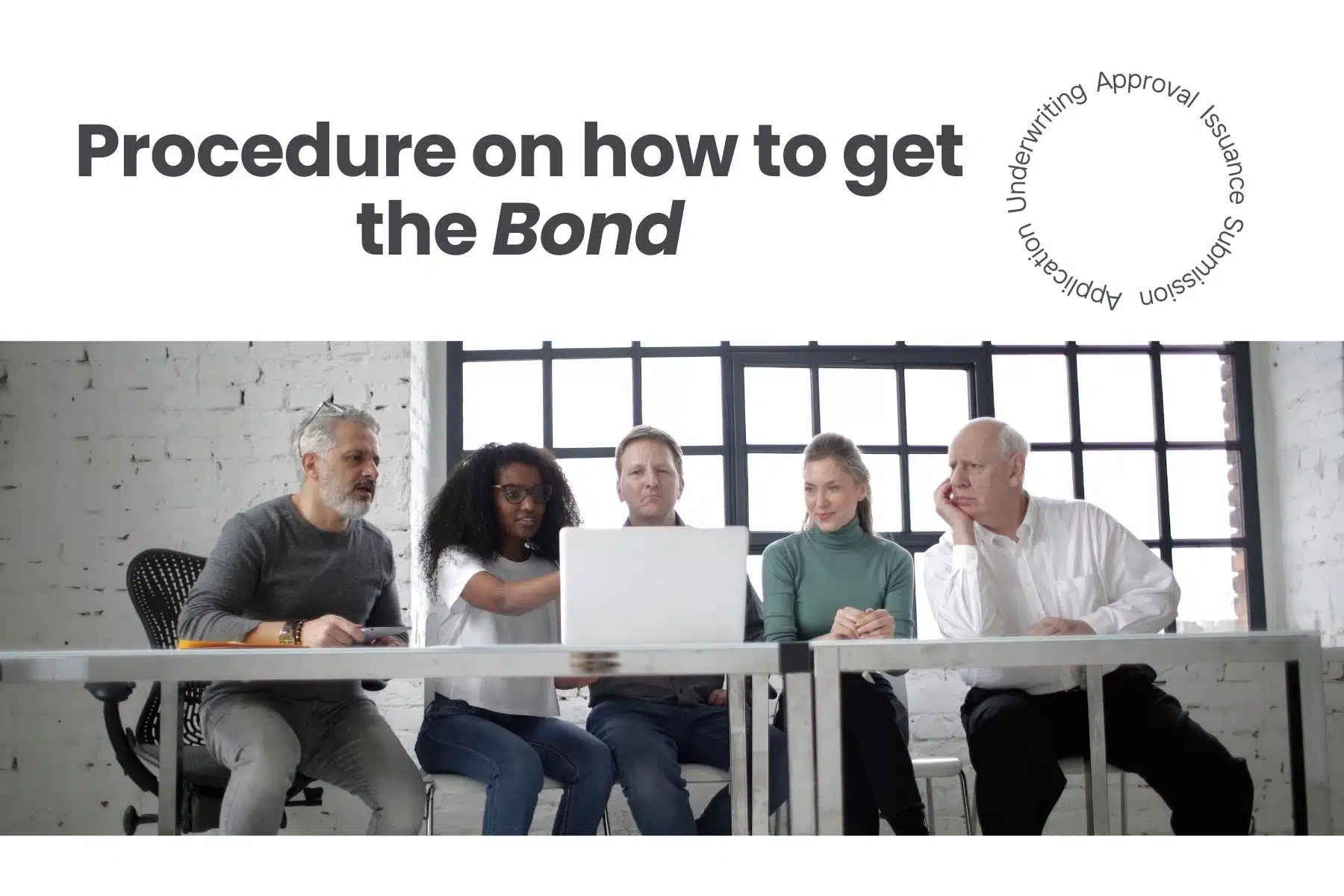 Group of people reading a procedures inside the office with their laptop and tablet.