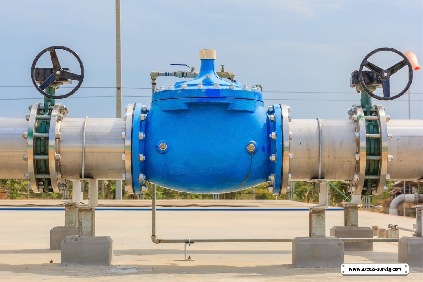 a main valve for water control. delivery of water by pipeline.