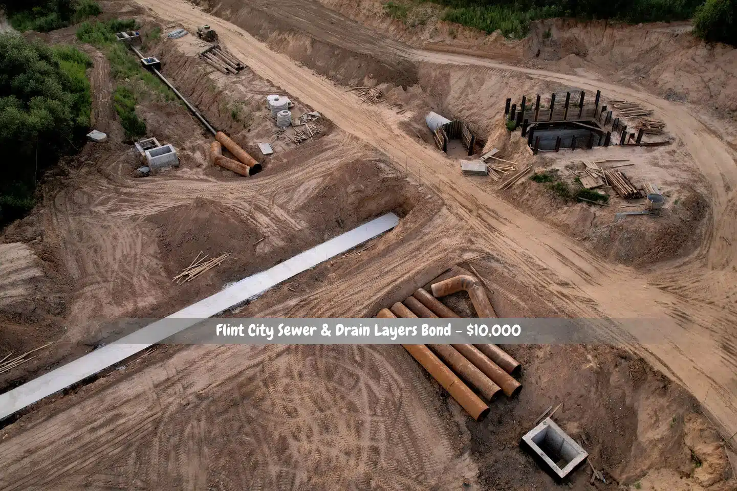 Flint City Sewer & Drain Layers Bond - $10,000 - building a sanitary sewer system and stormwater pits.