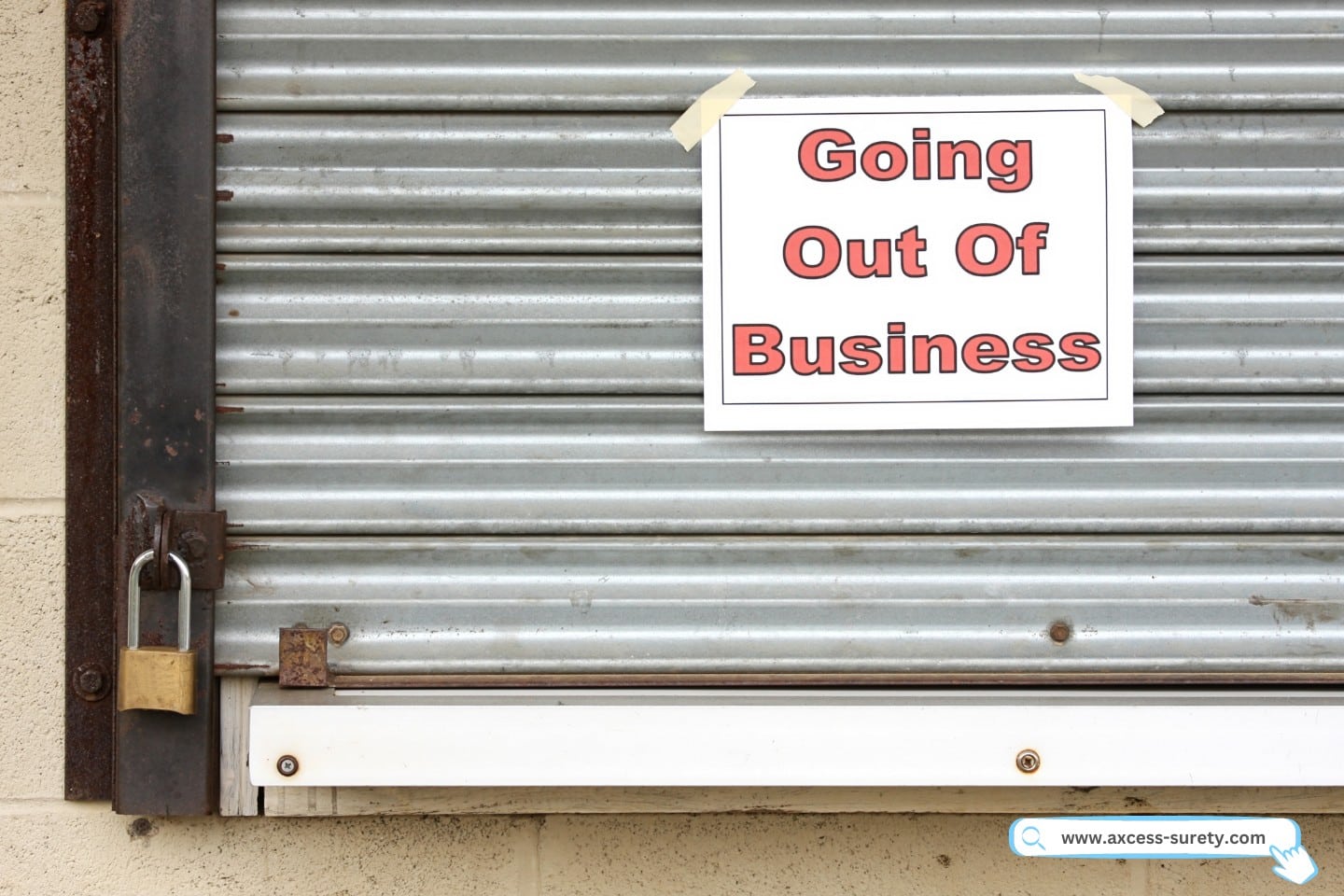 Going out of business wording was being post in a closed window.