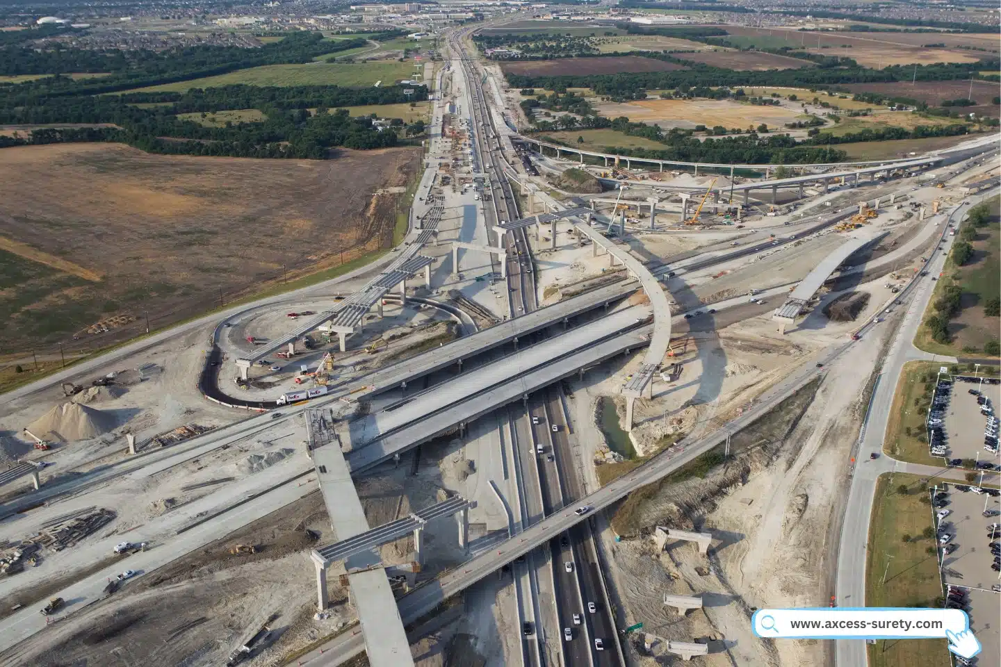 A street and highway construction project.