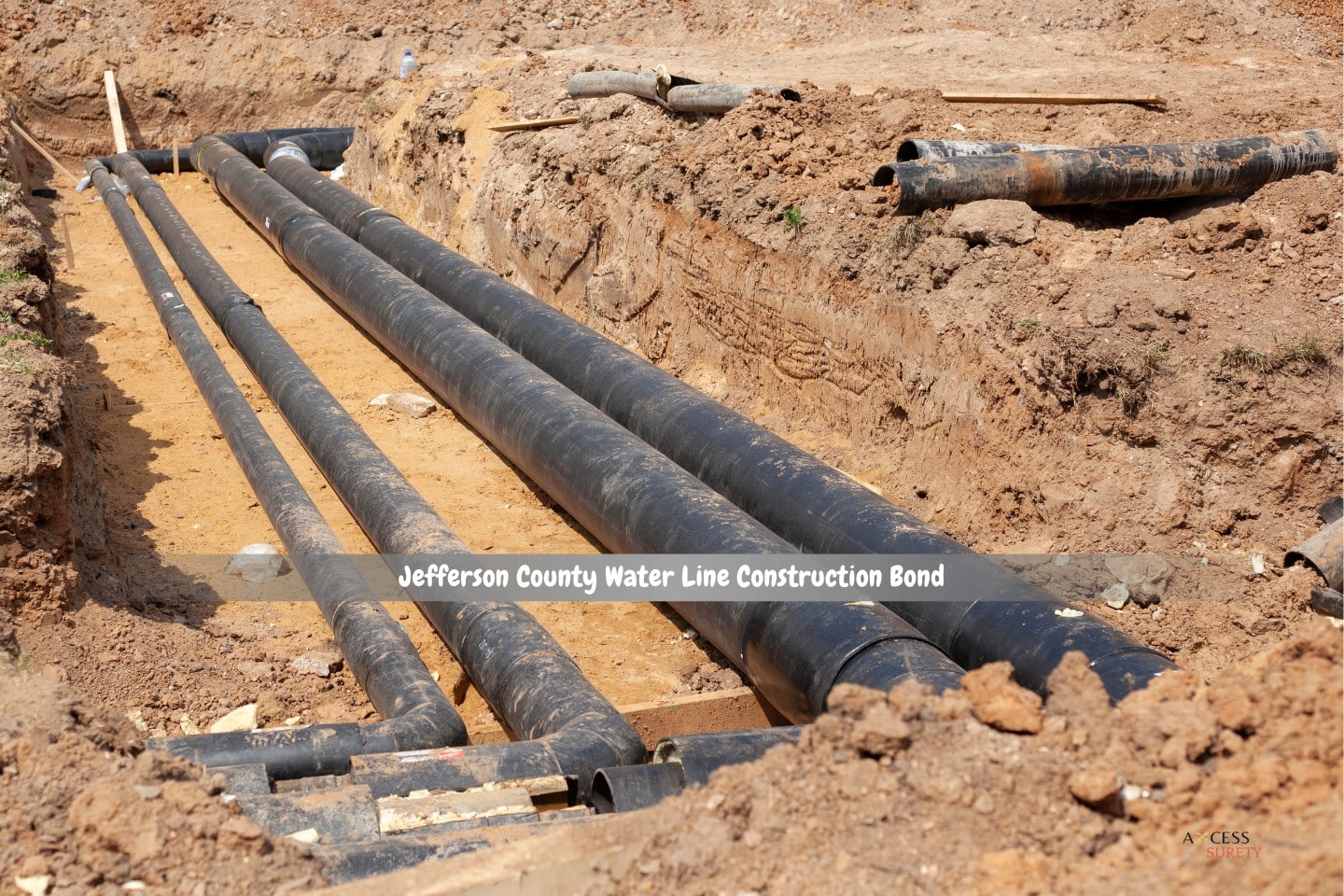 Jefferson County Water Line Construction Bond - Water pipe repairs are being made.