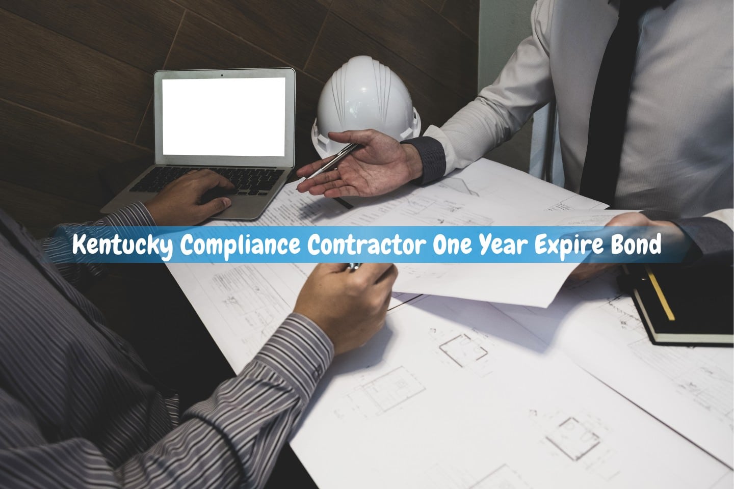 Kentucky Compliance Contractor One Year Expire Bond - In the office, the engineer and partner are talking about the construction plan.
