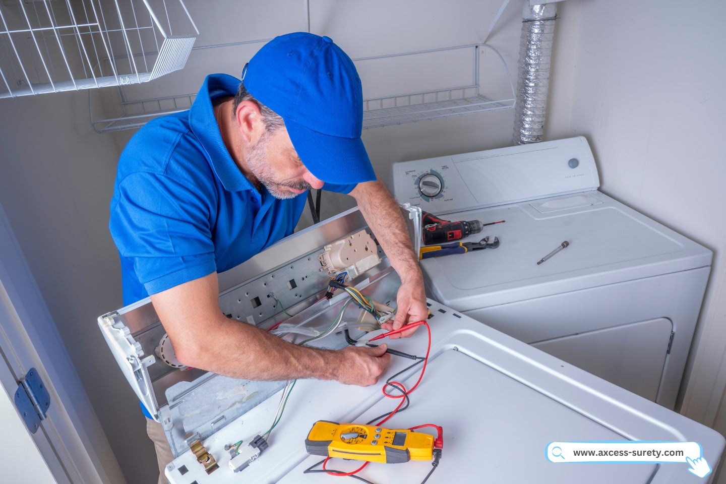 A service for fixing a top-loading washing machine.
