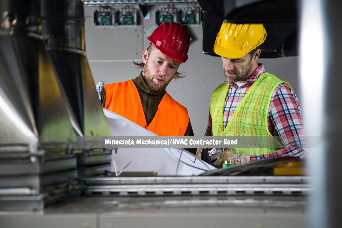 Minnesota Mechanical/HVAC Contractor Bond - The HVAC installation at the site is discussed by two contractors.