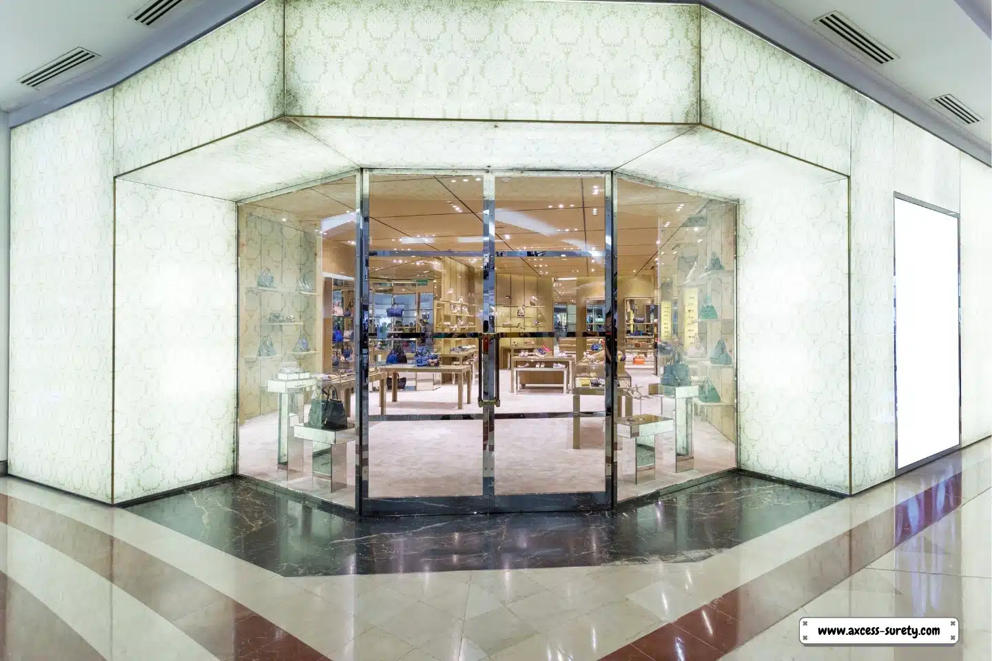 Retail fashion boutique and showroom for handbags.