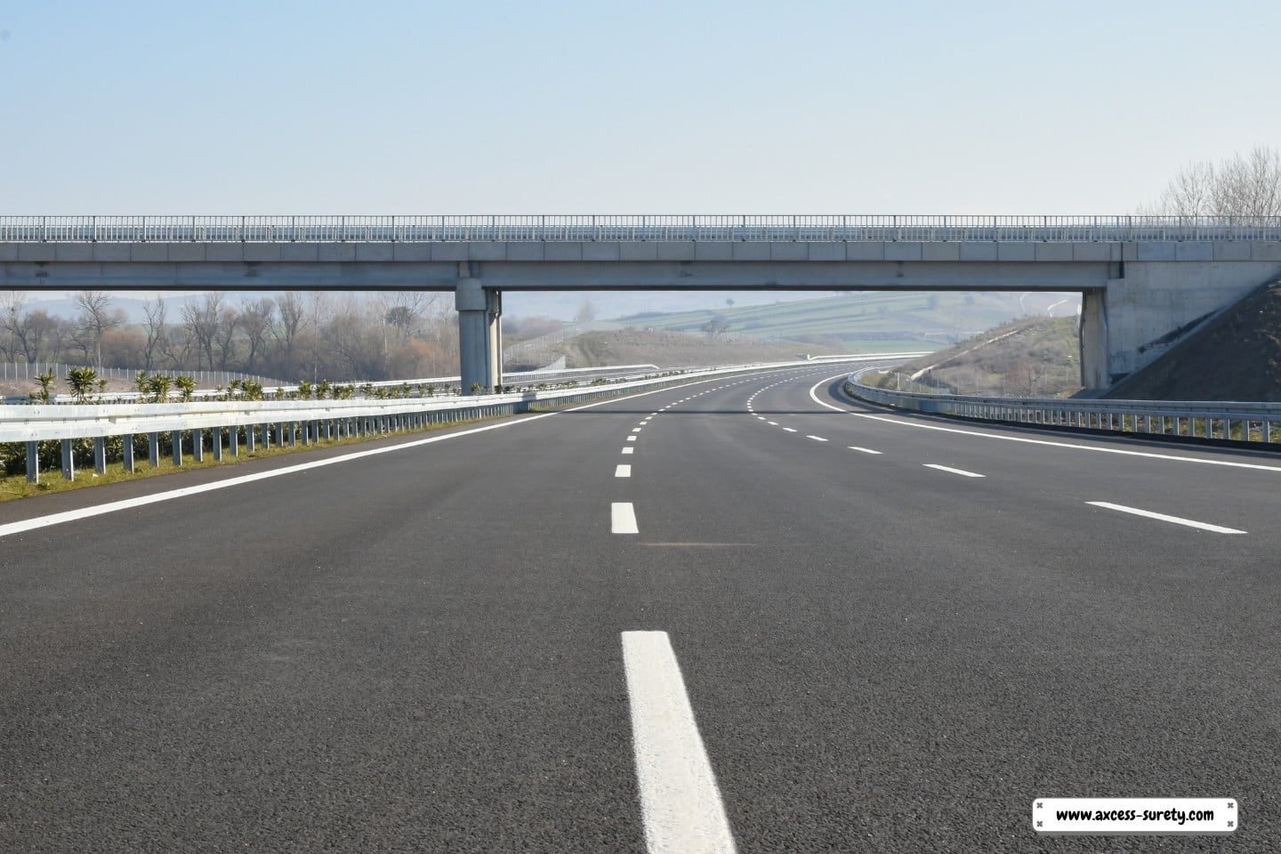 A construction of a recently completed, deserted highway.