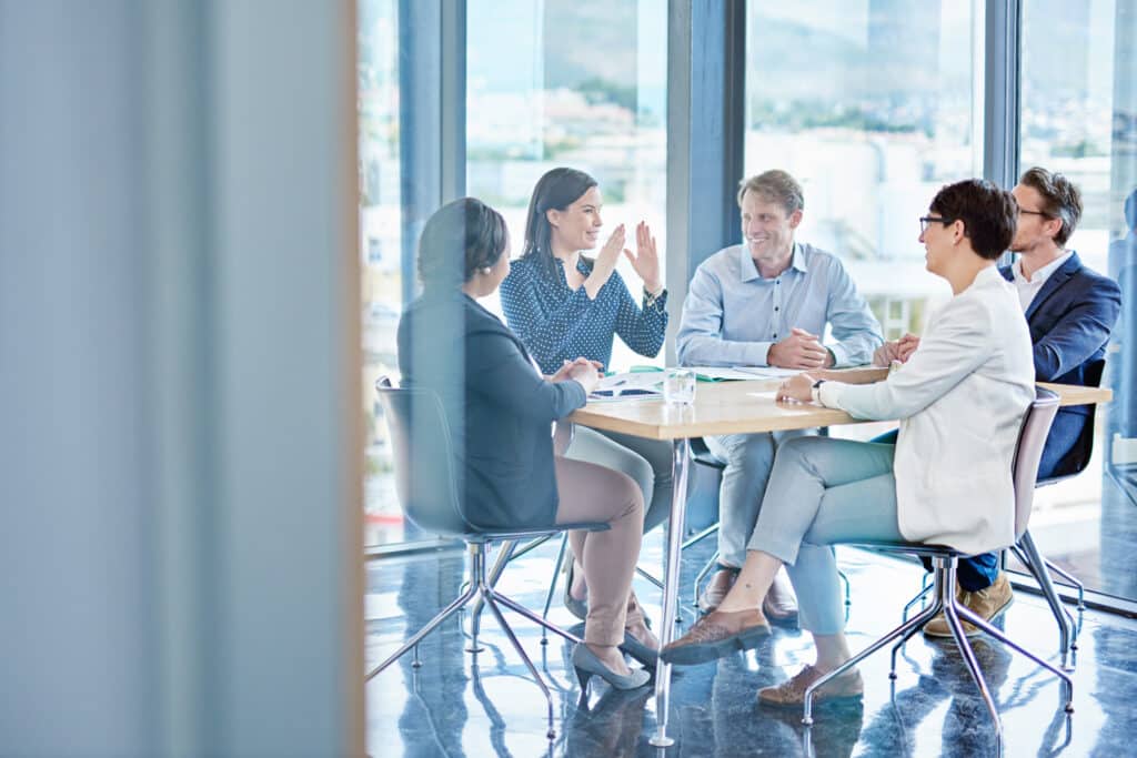 Meeting of great business minds.