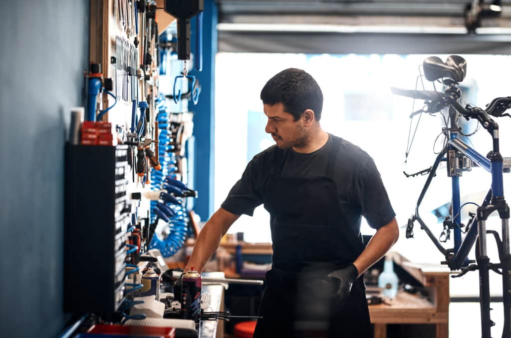 The best man for a bicycle repair job.