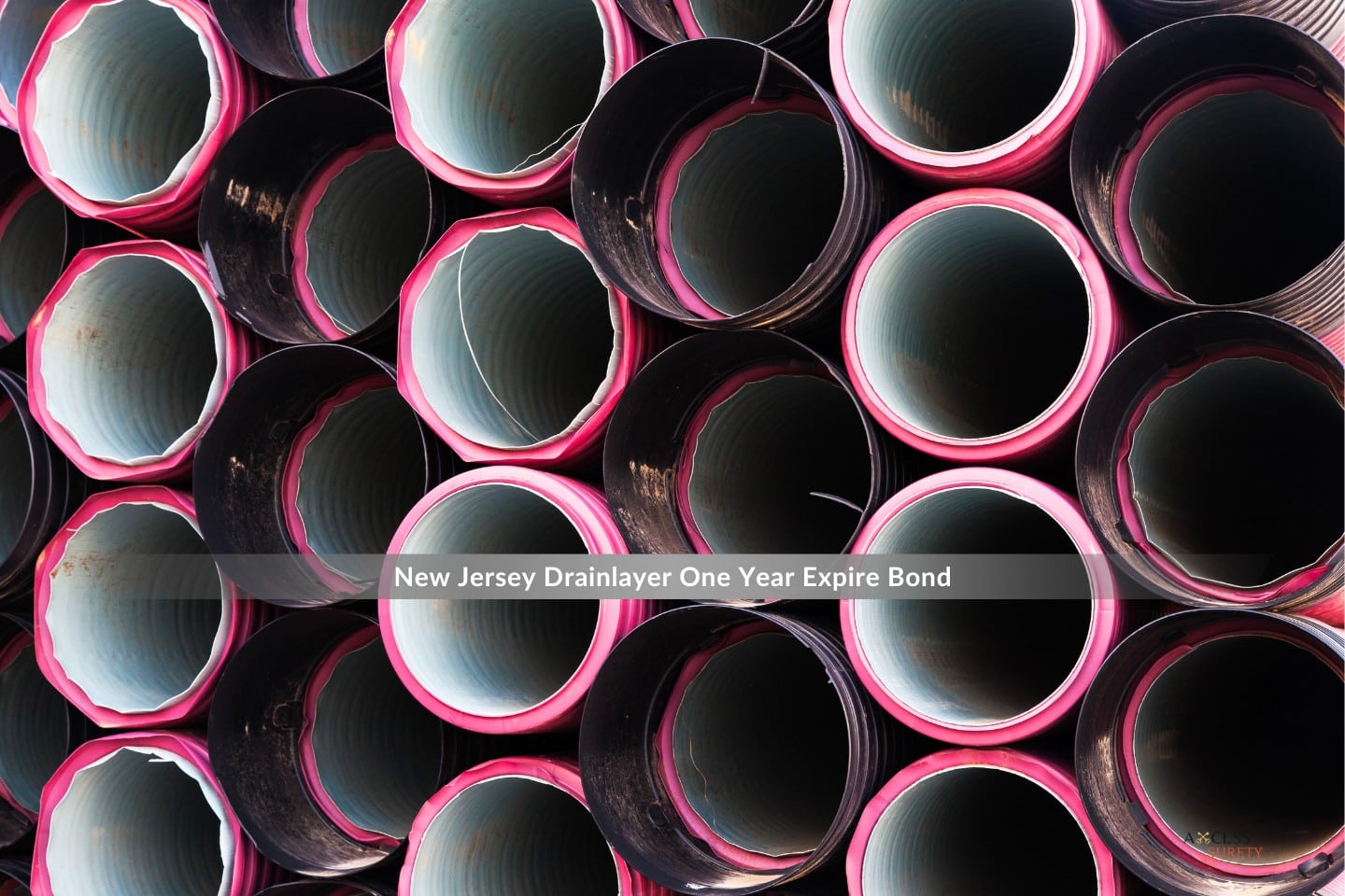 New Jersey Drainlayer One Year Expire Bond - The plastic pipes at the end.  A bunch of pipes made of plastic.