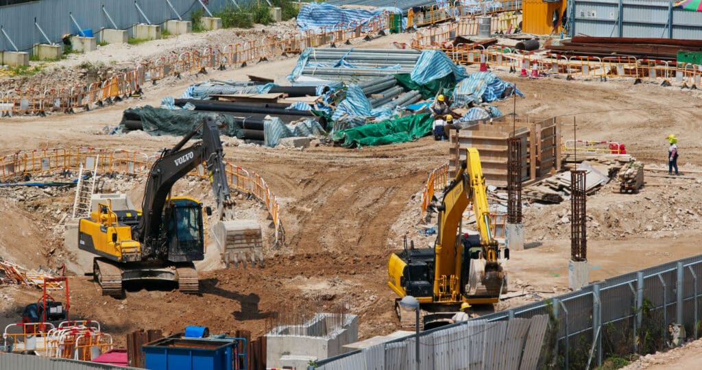Kai Tak, Hong Kong 08 September 2019: Hong Kong construction site