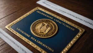 An image of a contractor license.