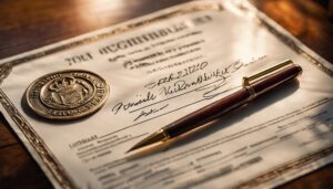 A digital image of an auction license in Texas.